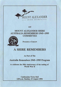 Programme, A Shire Remembers 1945-1995