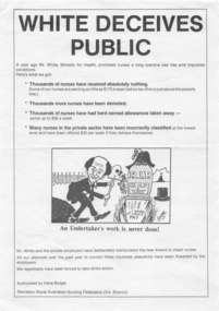 Flyer, White Deceives Public