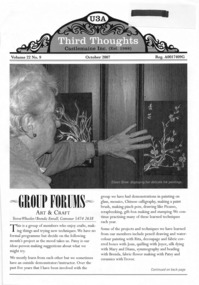Magazine - Newsletter, monthly, University of the Third Age - Castlemaine, Third Thoughts, 2007