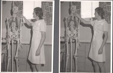 Photograph - Nurse & Skeleton