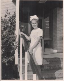 Photograph - School 78 1971 - Student nurse Cathryn Lillie - Entrance to NDSN