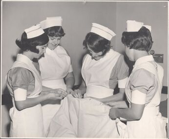 Photograph - School 68 - 2 Third Year Nurses and 2 Second Year Nurses- EchucaSchool