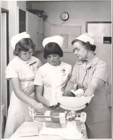 Photograph - Mothercraft nurse with student nurses