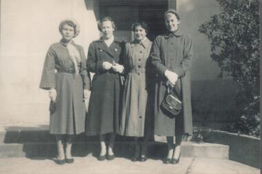 Photograph - Four nurses at 99 Wattle Street Bendigo1954