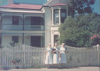Photograph - Nursing staff outside "Mayfort"