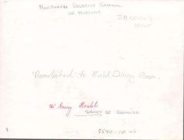 Photograph - Nurses hostel "McEniry"