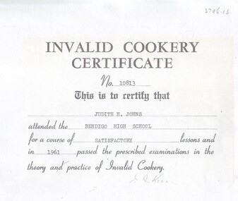 Certificate - Invalid Cookery Certificate