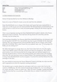 Document - Typed memory of Elaine West, 2013