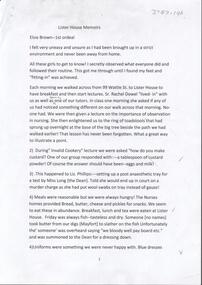 Document - Memories of NDSN School 25 by Elizabeth Phillips (nee Fowler) and Elsie Brown (nee Skinner)