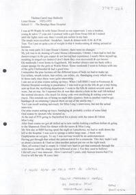 Document - Memories of NDSN by Thelma Carrel (nee Bullock) School 11