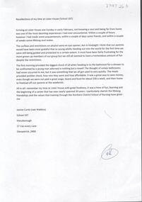 Document - Recollections of Janine Curtis (Watkins) School 107 of NDSN