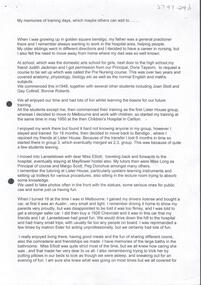 Document - Reminiscences from Ann Downey (Goodman) of Lister House and early nursing training