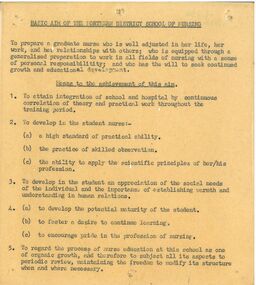 Sign - Basic Aim of the Northern District School of Nursing