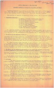 Document - Letter to Hospitals from Education Committee, 1952