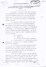 Document - 1946 Report by the Medical Superintendent of the current nursing situation at the Royal Melbourne Hospital