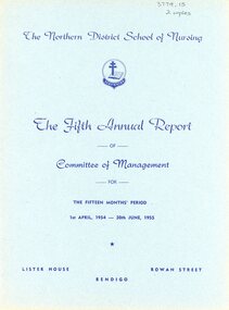 Document - Fifth Annual Report of Committee of Management NDSN, 1955