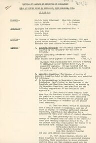 Document - Minutes of  Meeting of Committee of Management 22nd December 1954, 1954
