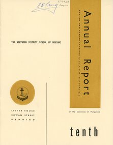 Document - Northern District School of Nursing Tenth Annual Report, 1960