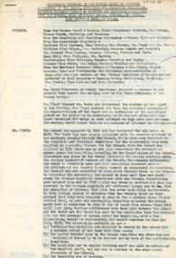 Document - Minutes of  Conference convened by Nurses Board of Victoria, Hospital and Charities Commission, NDSN and associated hospitals 15th February 1957, 1957