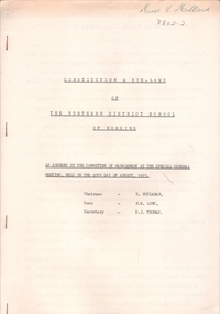 Document - NDSN Staff Nurse Course - Constitution & By-Laws, 1973