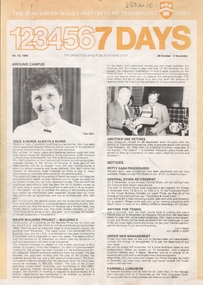 Document - NDSN - publication in NSW Institue of Technology by former NDSN student Pam Bell in charge of Nursing, 1986