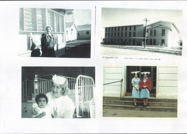 Letter - NDSN - four photocopied colour photographs of Swan Hill Hospital, nurses and sisters, undated and not annotated with nurses' names, 1989