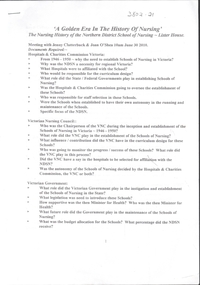 Document - NDSN - two-page typed input to "A Golden Era in the History of Nursing", 30 June 2010, 1989