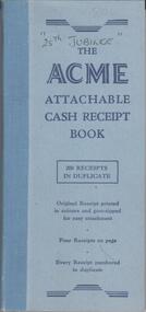 Financial record - 25th Jubilee Reunion Receipt Book