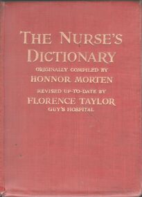 Book - The Nurse's Dictionary, 1947