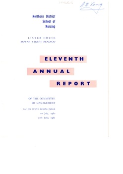 11th Annual Report Front Cover