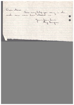 A handwritten note to the Association
