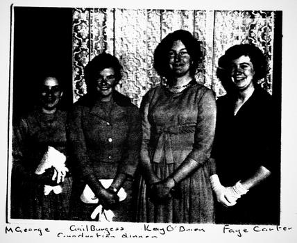 Photocopy of Faye and three other graduates