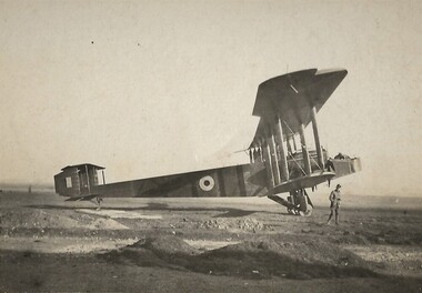 Photograph, the plane I flew away those few days.  Vickers Vimmey Bomber