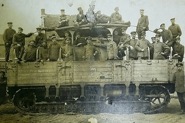 Photograph: Vermark Panser Unit WW1, Field Panzer Unit [Supply Tractors]