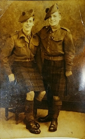 Photograph: Highland Soldiers, Two Highland Soldiers Great war Photo