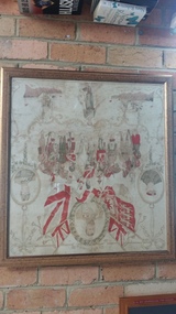 Memorabilia - Scarf Framed commemorative [King George V, Jellico, Sir John French C1915], C 1914