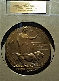 Medalion: Memorial:, Thomas Albert Moody	Deadmans penny, Early 1920s