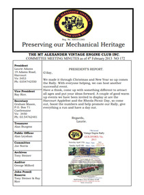 Newsletter, February 2013, 4/2/2013