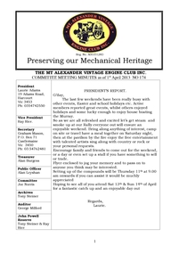 Newsletter, April 2013