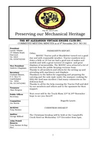 Newsletter, November 2013
