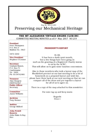 Newsletter, May 2017