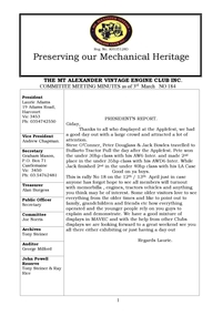 Newsletter, March 2014
