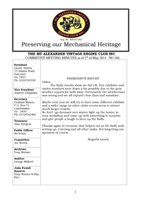 Newsletter, May 2014