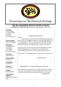 Newsletter, July 2014