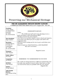 Newsletter, August 2014