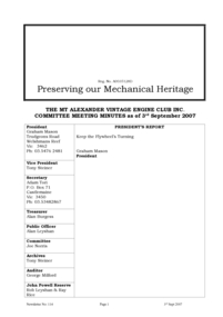 Newsletter, September 2007