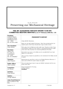 Newsletter, February 2008