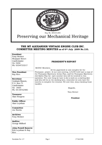 Newsletter, July 2009