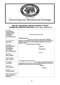 Newsletter, September 2009