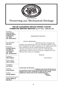 Newsletter, December 2009